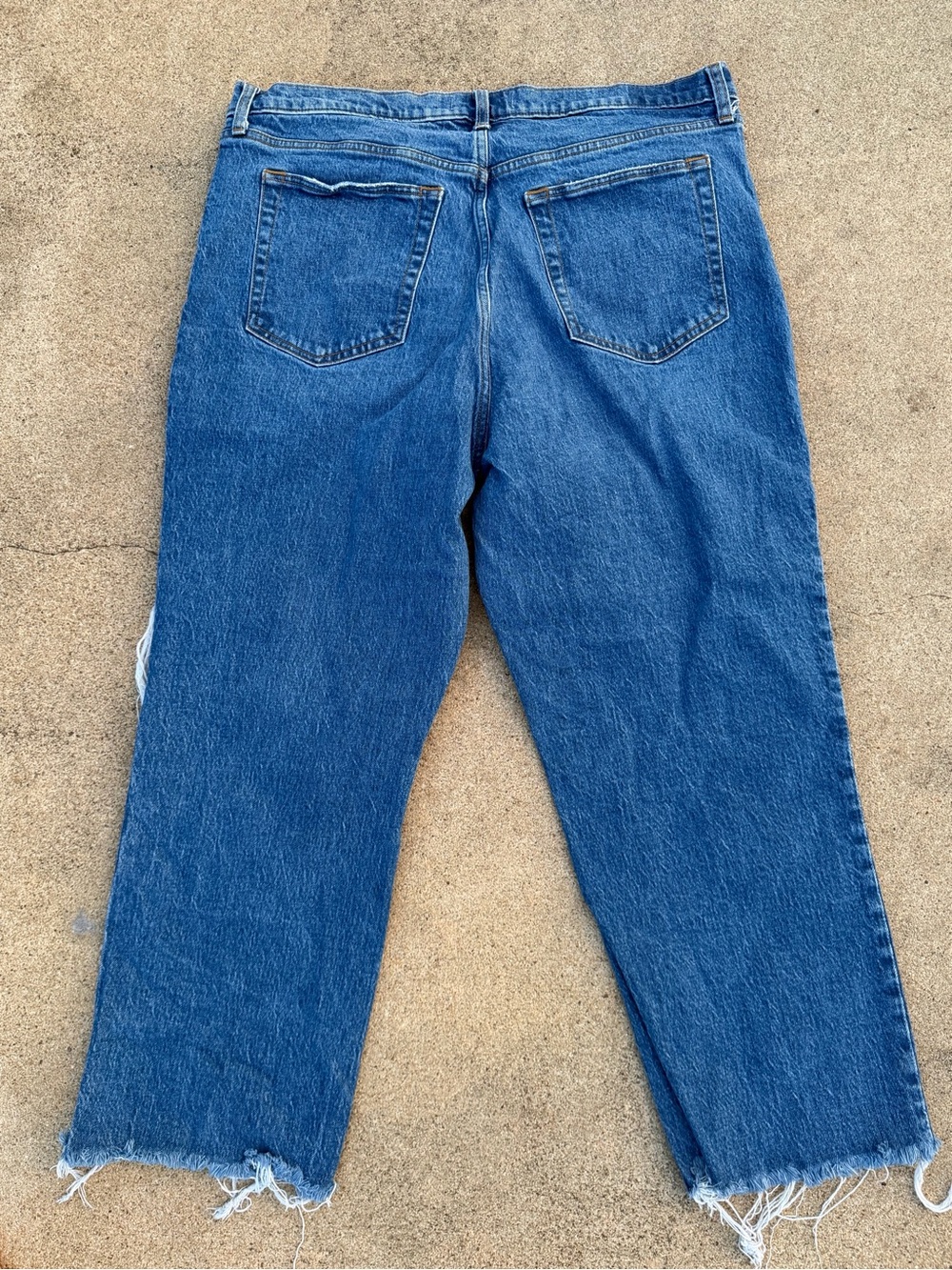 Abercrombie & Fitch 90's High-rise Ultra Straight Jeans Size 34/18R Dark Wash - Picture 9 of 11
